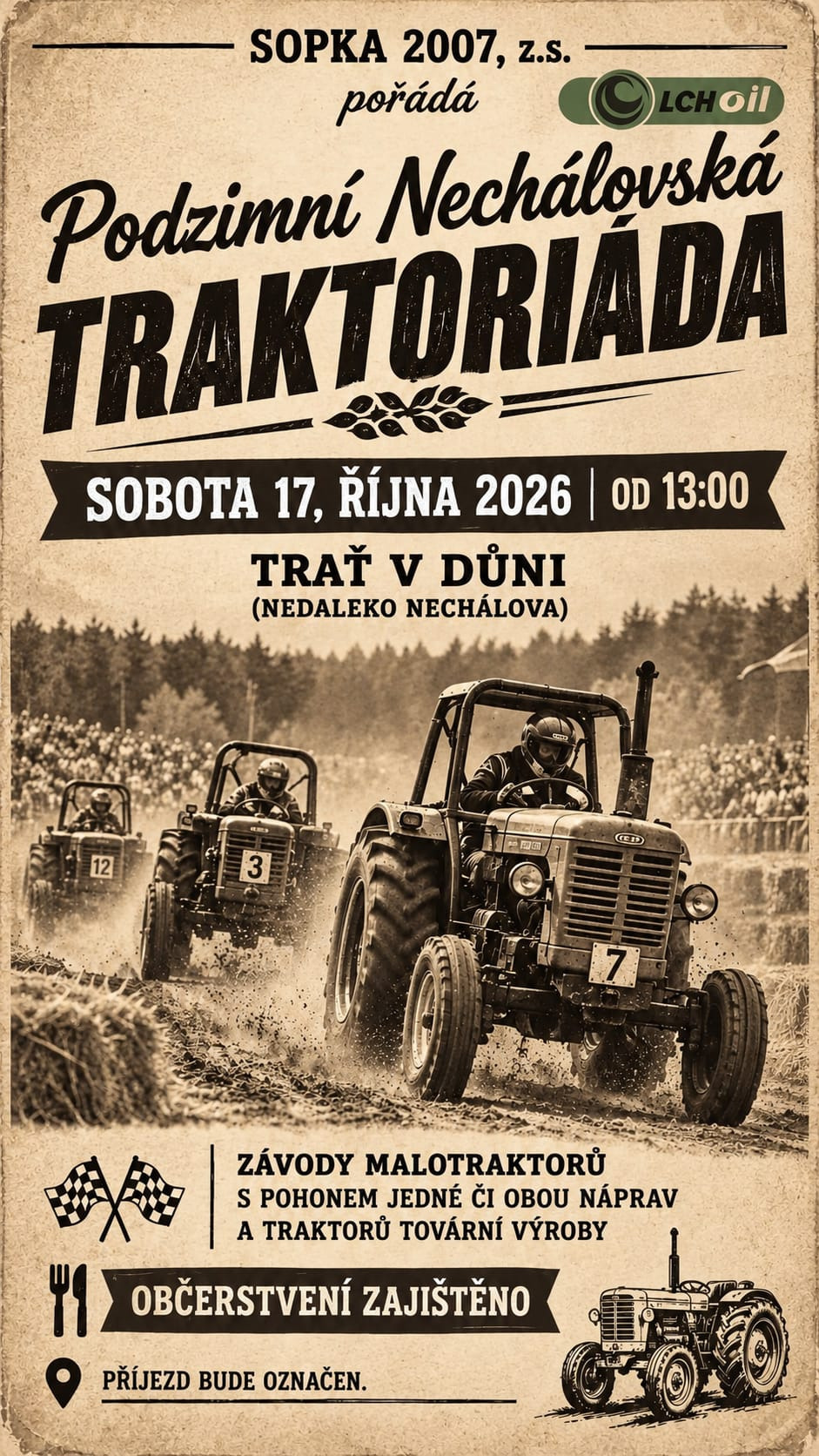 Podzimní Nechálovská traktoriáda: sobota patří traktorům!